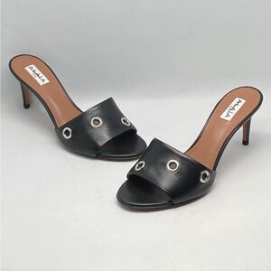 Alaia Oeillets Grommet Leather Mules size 36.5